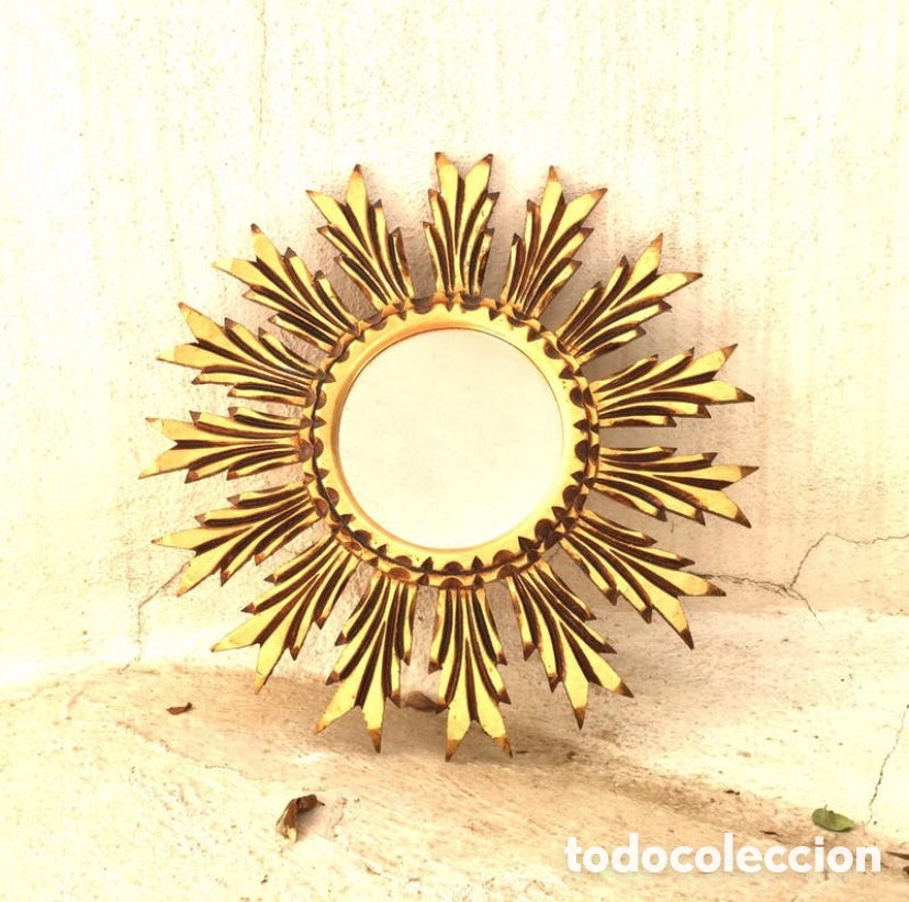 Antig&uuml;edades: ESPEJO SOL MADERA - Foto 5