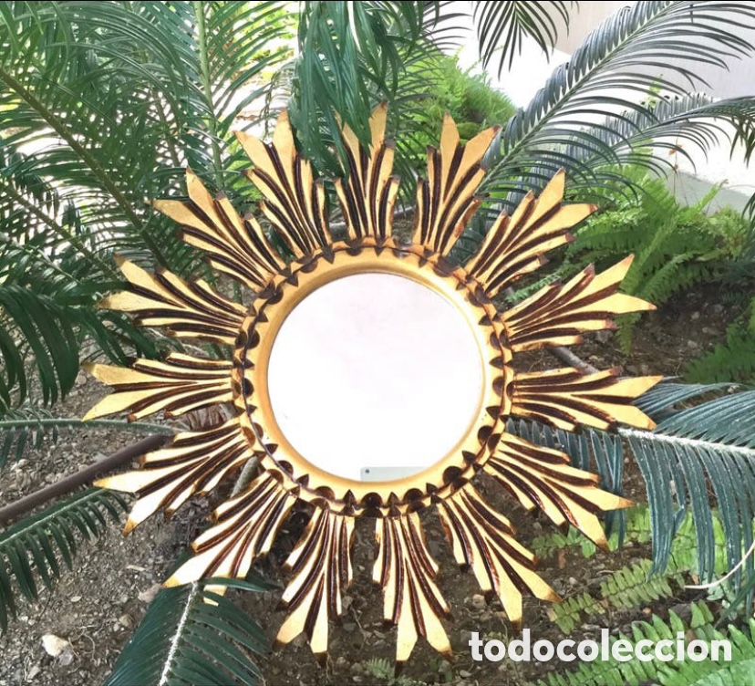 Antig&uuml;edades: ESPEJO SOL MADERA - Foto 7