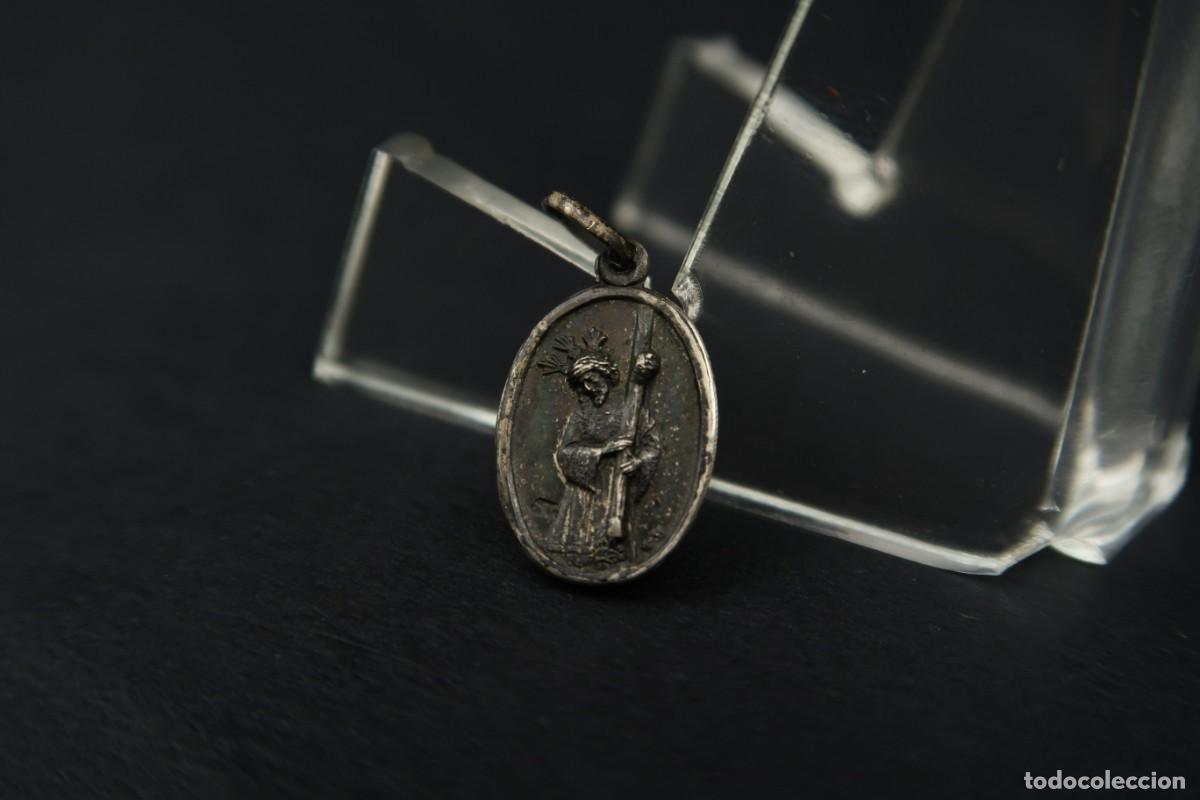Antig&uuml;edades: Antigua Medalla Religiosa de Plata - Foto 5