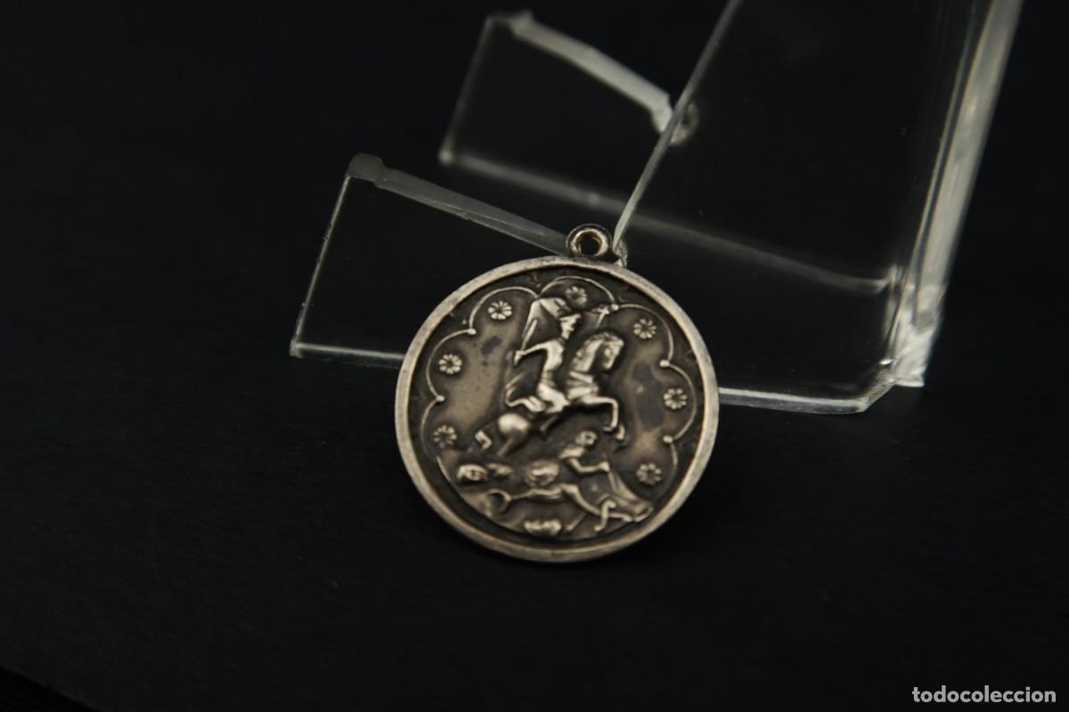 Antig&uuml;edades: Antigua Medalla Religiosa de Plata - Foto 3