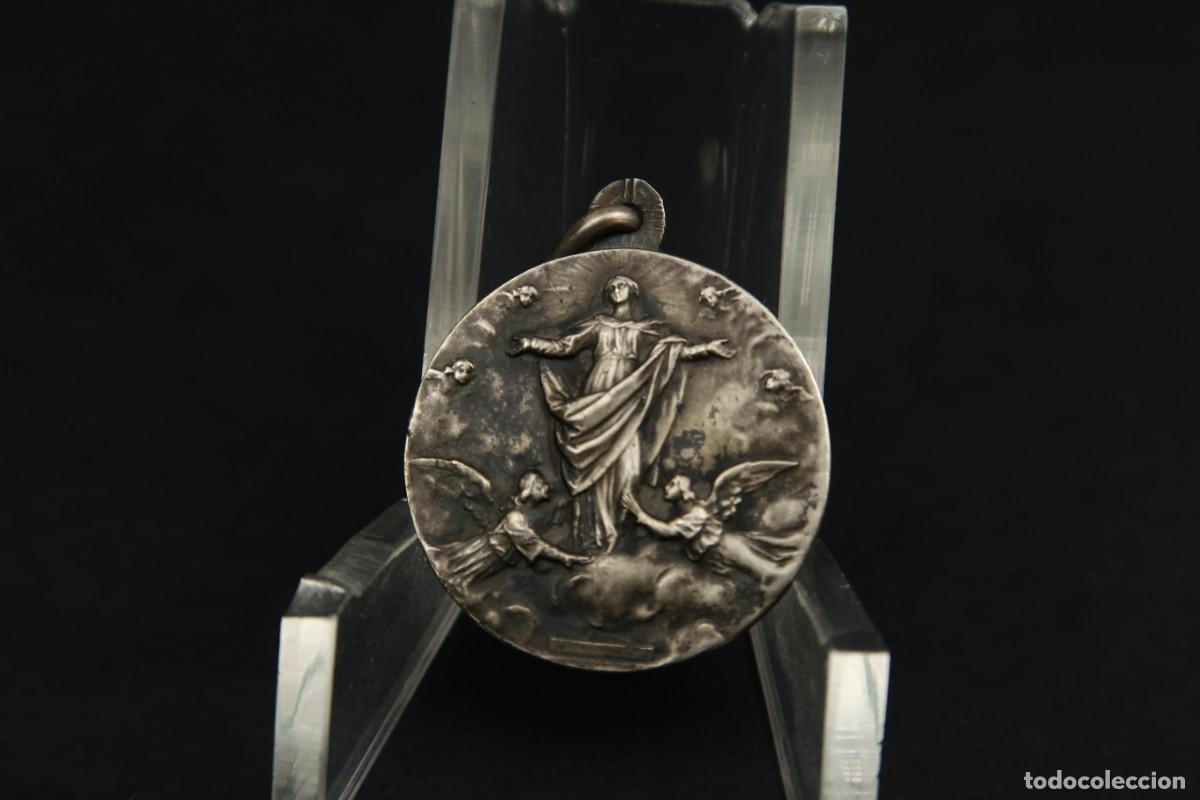 Antig&uuml;edades: Antigua Medalla Religiosa de Plata - Foto 3