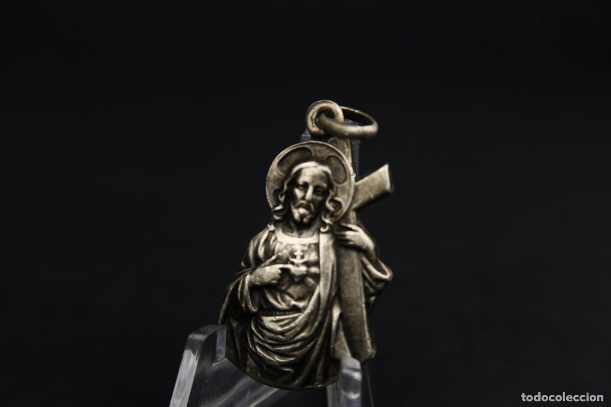 Antig&uuml;edades: Antigua Medalla Religiosa de Plata - Foto 3