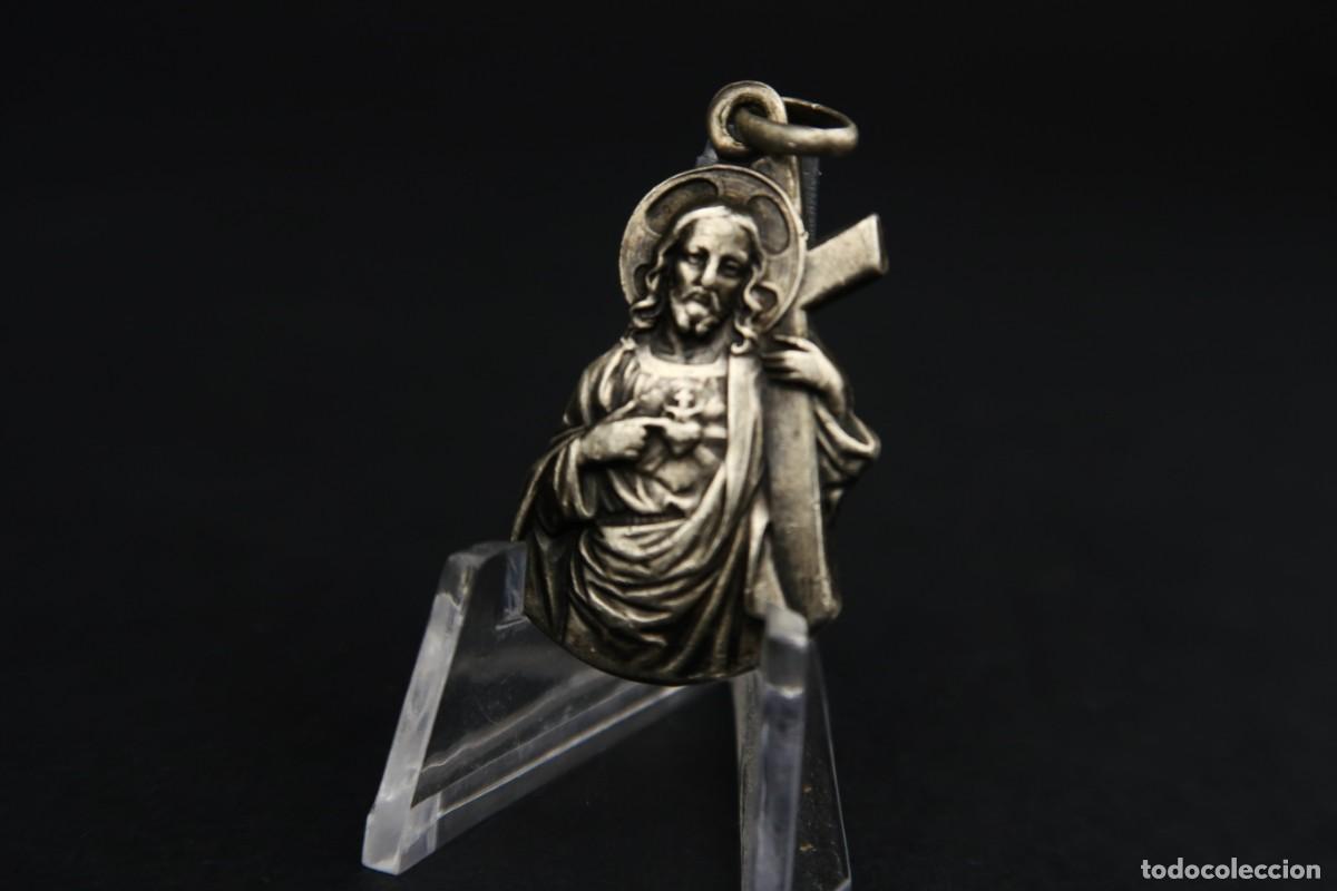 Antig&uuml;edades: Antigua Medalla Religiosa de Plata - Foto 4