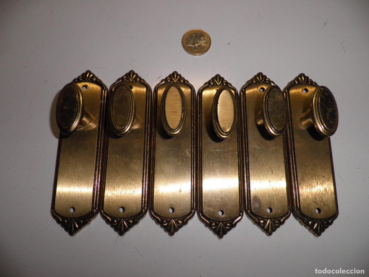 Seis tiradores armarios empotrados de laton