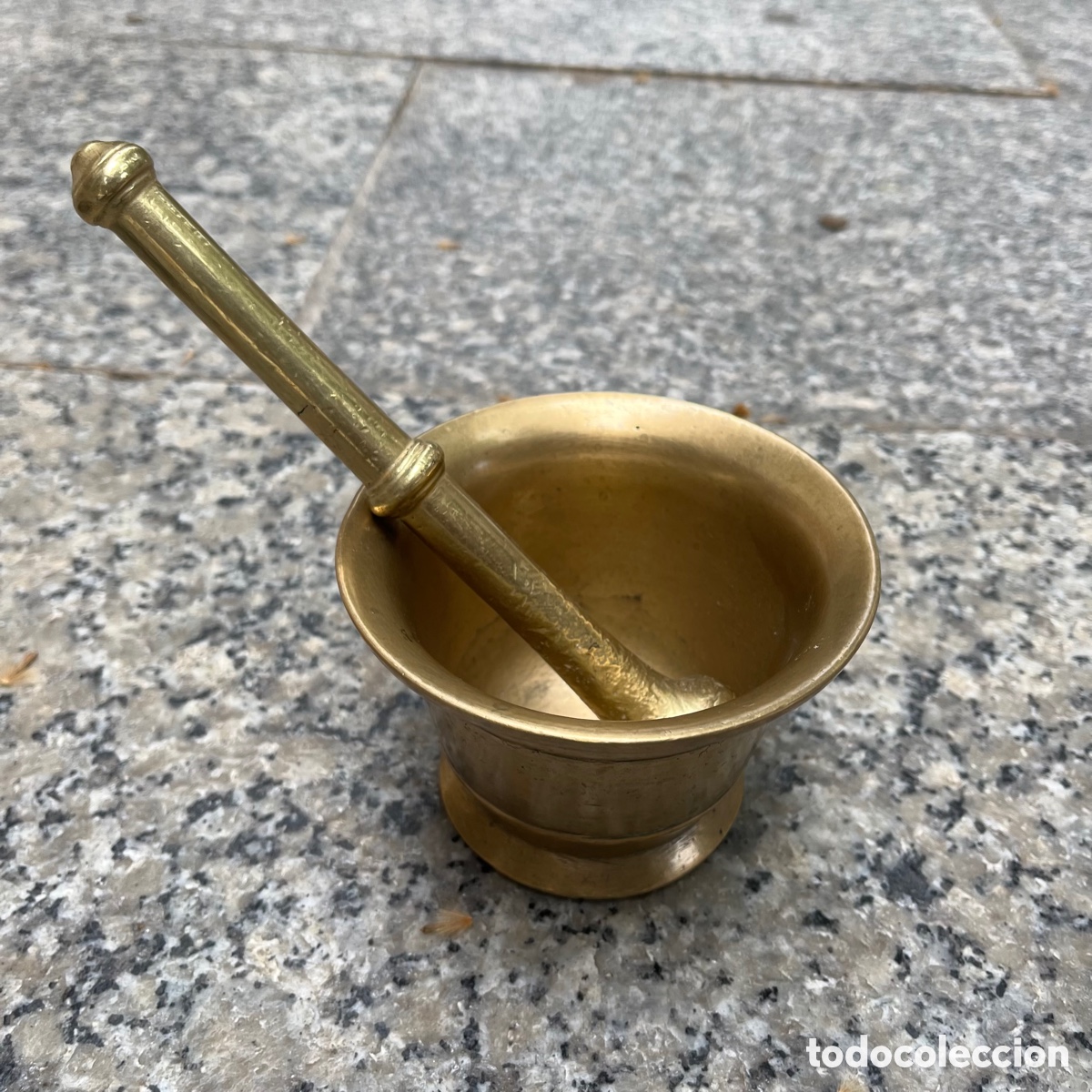 Antig&uuml;edades: Mortero con soporte de forja - Foto 4