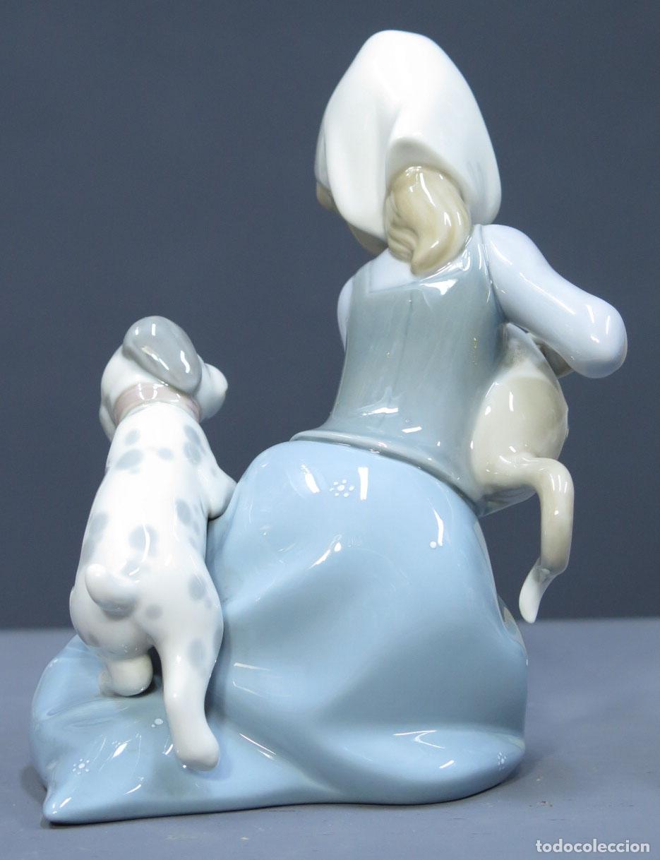 Antig&uuml;edades: NI&Ntilde;A CON PERRO Y GATO. LLADRO - Foto 4