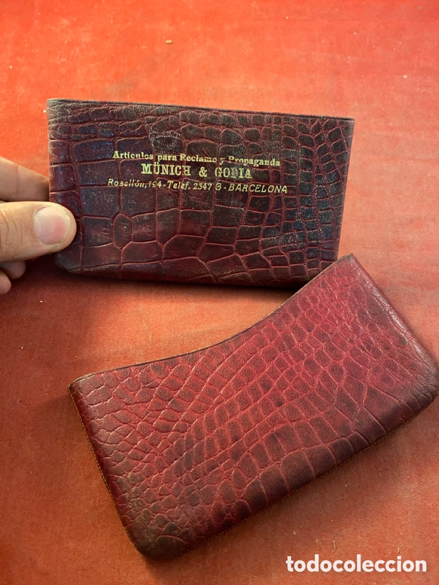 Antig&uuml;edades: Antigua Cartera piel - Foto 2