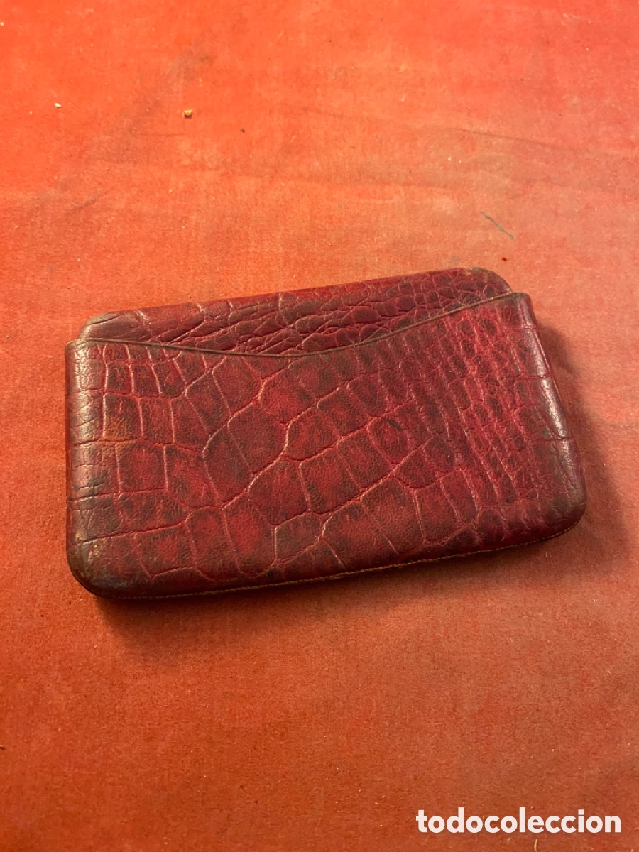 Antig&uuml;edades: Antigua Cartera piel - Foto 1