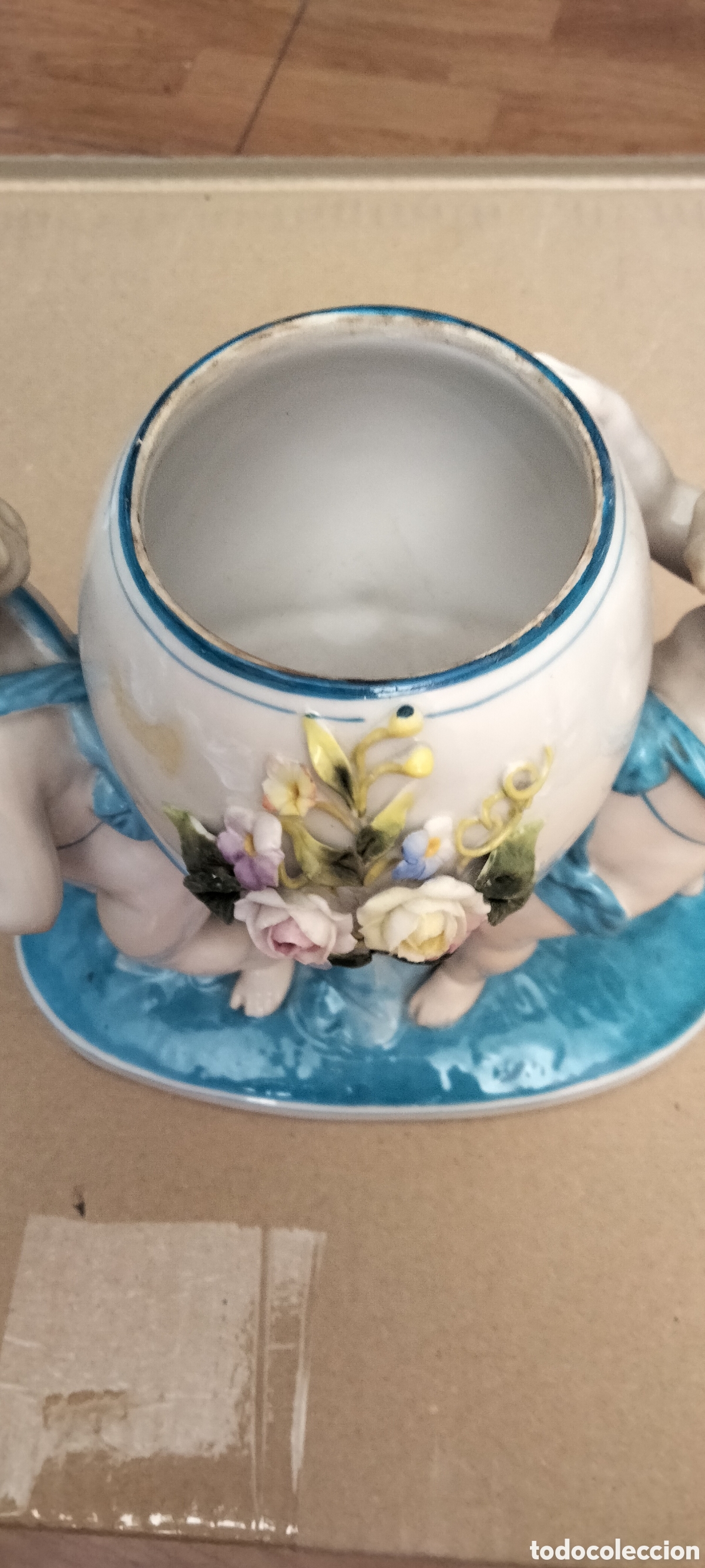 Antig&uuml;edades: FLORERO PORCELANA - Foto 4