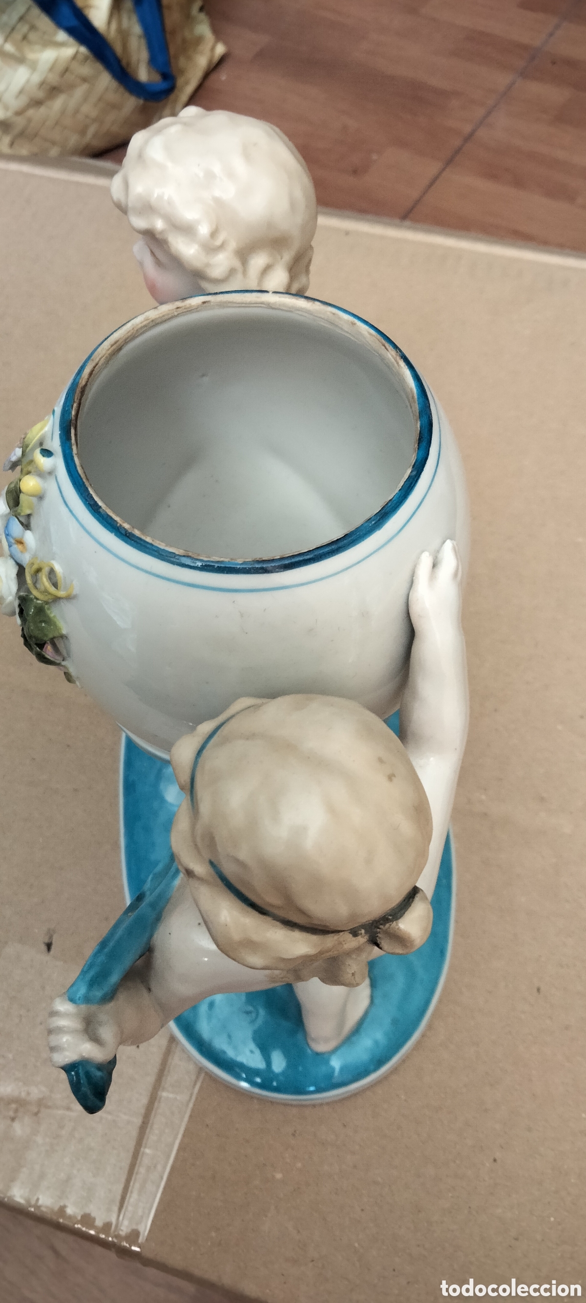 Antig&uuml;edades: FLORERO PORCELANA - Foto 5