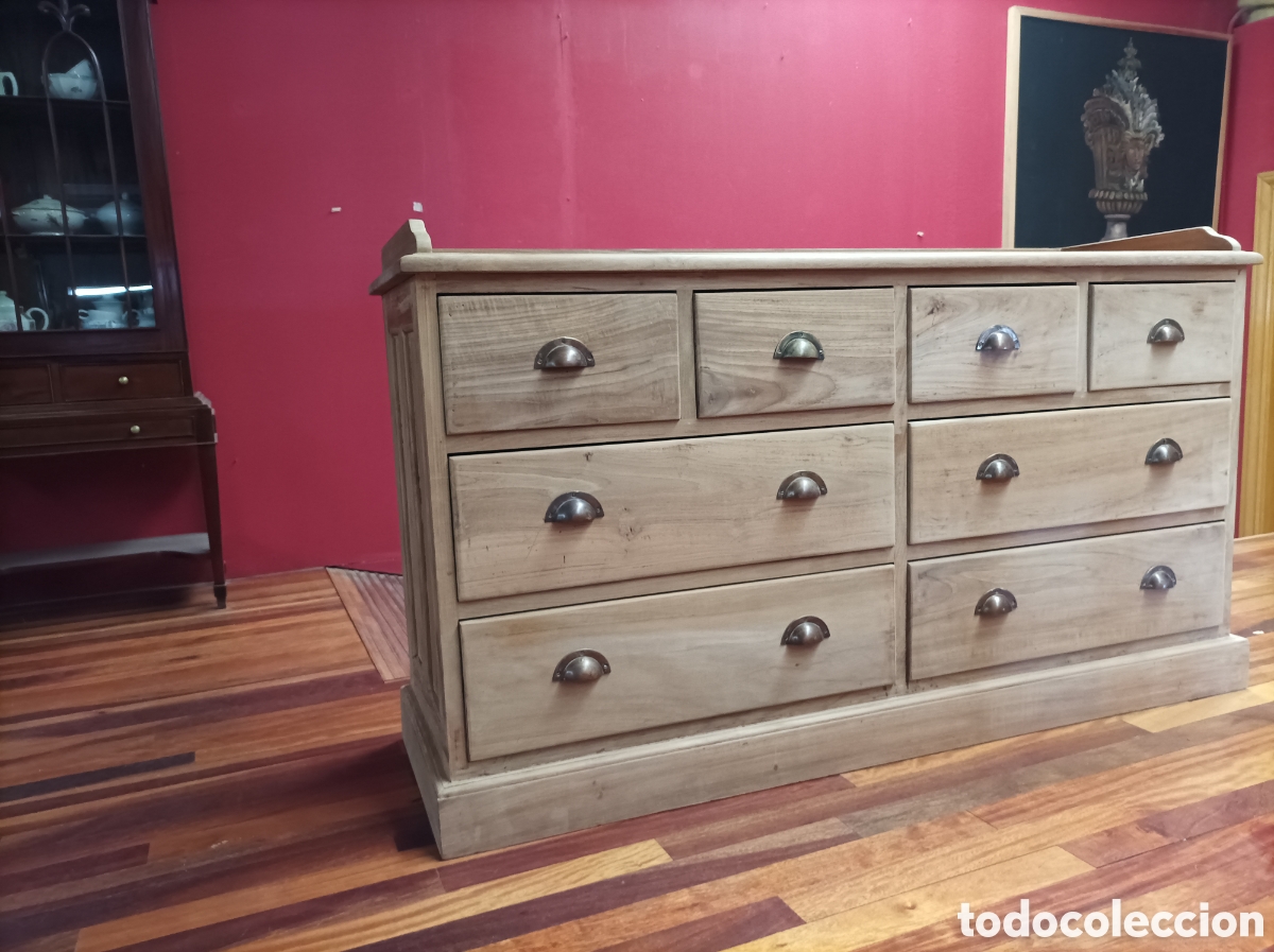 Antig&uuml;edades: C&oacute;moda grande 8 cajones - Foto 5