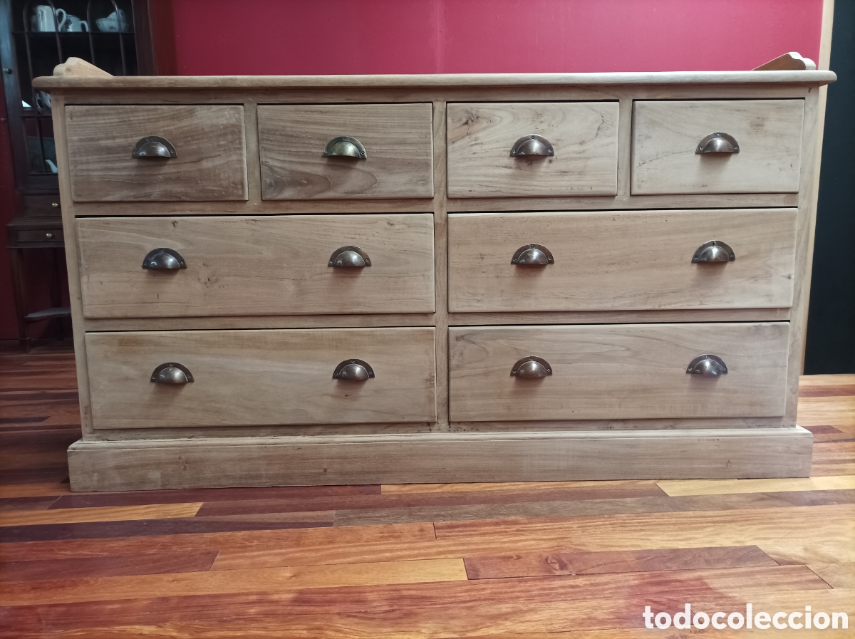Antig&uuml;edades: C&oacute;moda grande 8 cajones - Foto 1