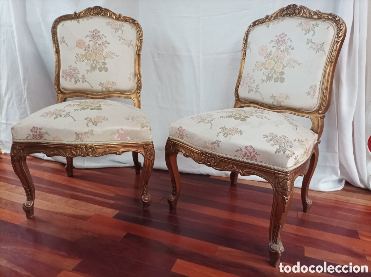 Antig&uuml;edades: Pareja.de.sillas.antiguas de sal&oacute;n - Foto 1