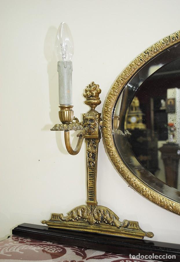 Antig&uuml;edades: ANTIGUO TOCADOR CON ESPEJO ESTILO IMPERIO - Foto 4