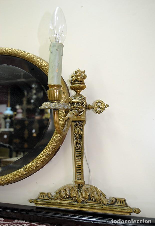 Antig&uuml;edades: ANTIGUO TOCADOR CON ESPEJO ESTILO IMPERIO - Foto 5