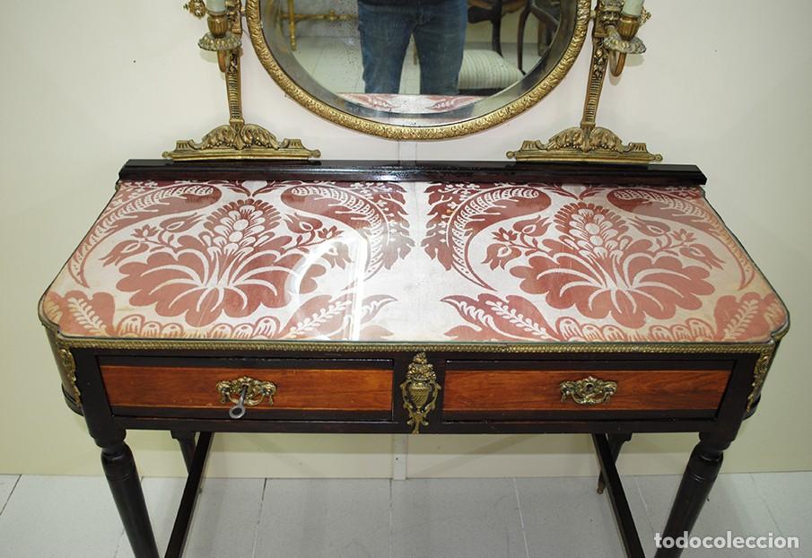 Antig&uuml;edades: ANTIGUO TOCADOR CON ESPEJO ESTILO IMPERIO - Foto 6
