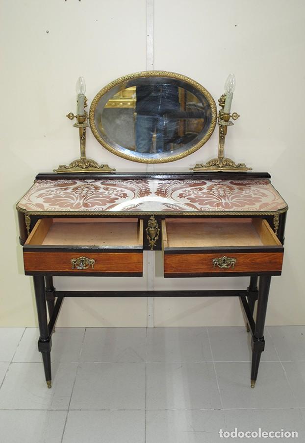Antig&uuml;edades: ANTIGUO TOCADOR CON ESPEJO ESTILO IMPERIO - Foto 7