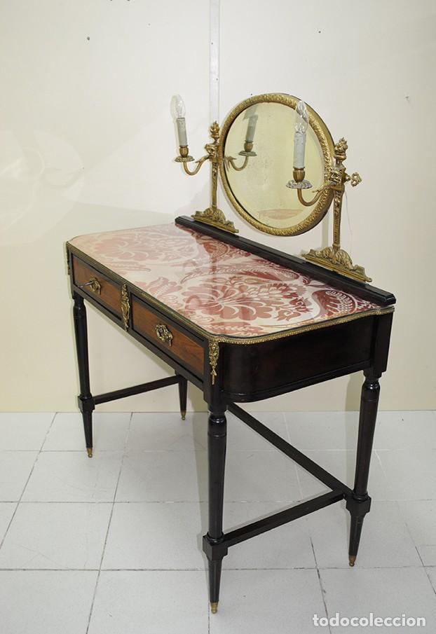 Antig&uuml;edades: ANTIGUO TOCADOR CON ESPEJO ESTILO IMPERIO - Foto 9