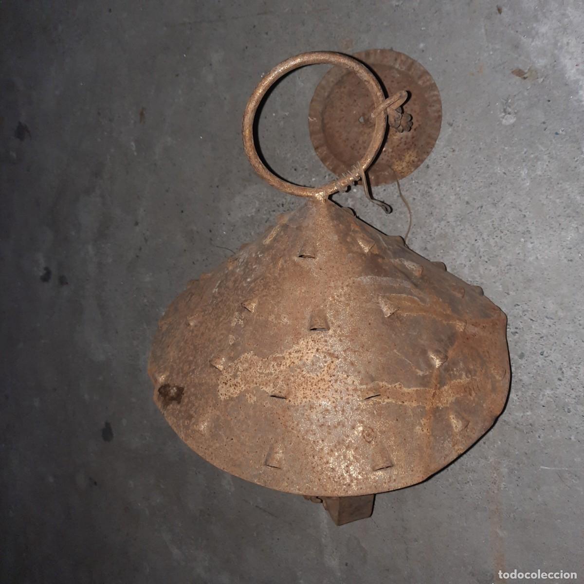 Antig&uuml;edades: Lampara antigua de forja - Foto 2