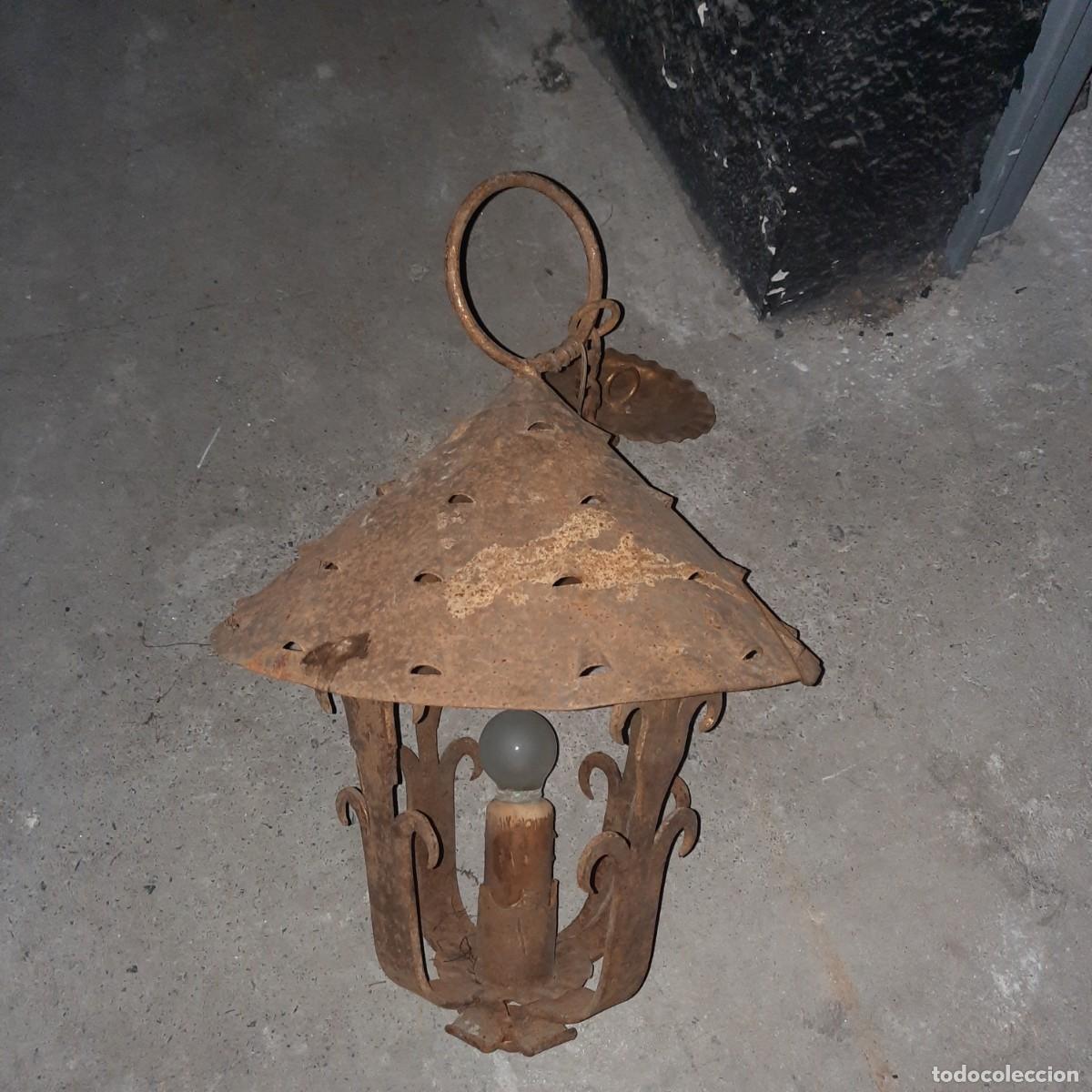 Antig&uuml;edades: Lampara antigua de forja - Foto 3