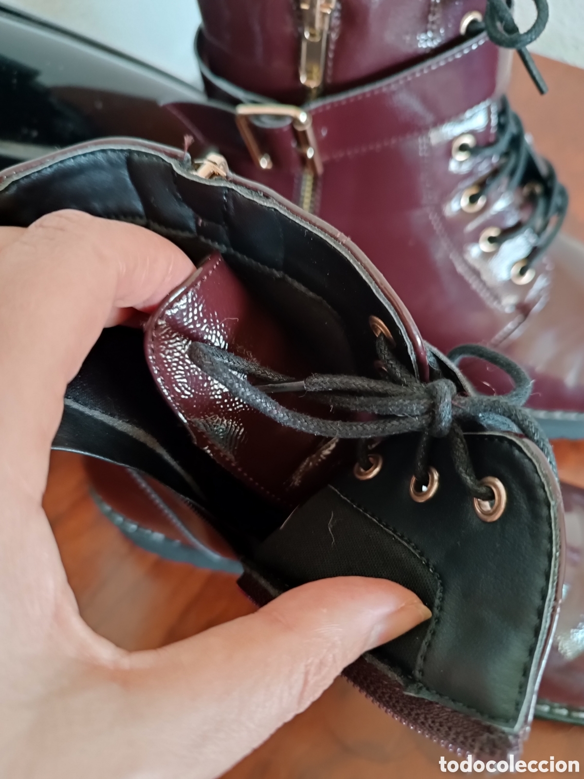 Antig&uuml;edades: Botines de Charol burdeos - Foto 6