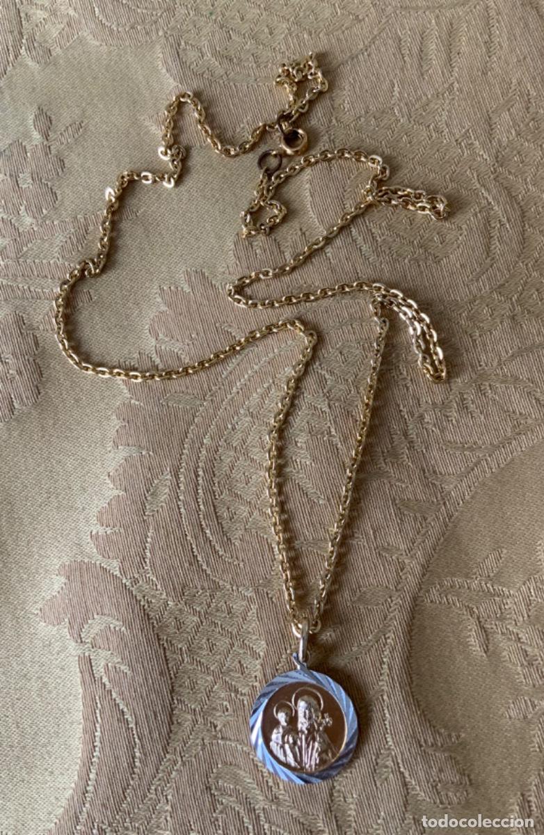 Antig&uuml;edades: MEDALLA DE SAN ANTONIO CON CADENA - Foto 2