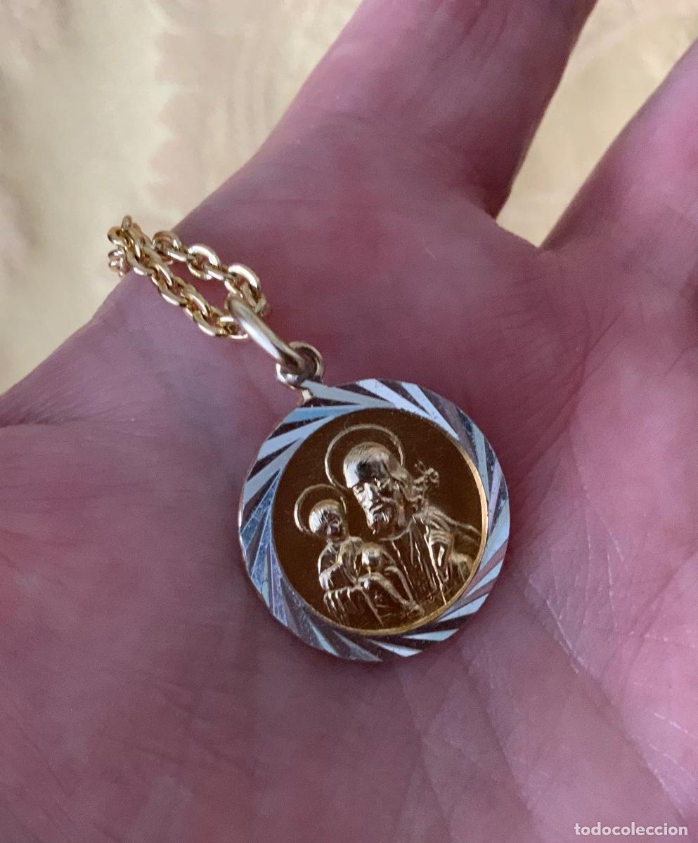 Antig&uuml;edades: MEDALLA DE SAN ANTONIO CON CADENA - Foto 3