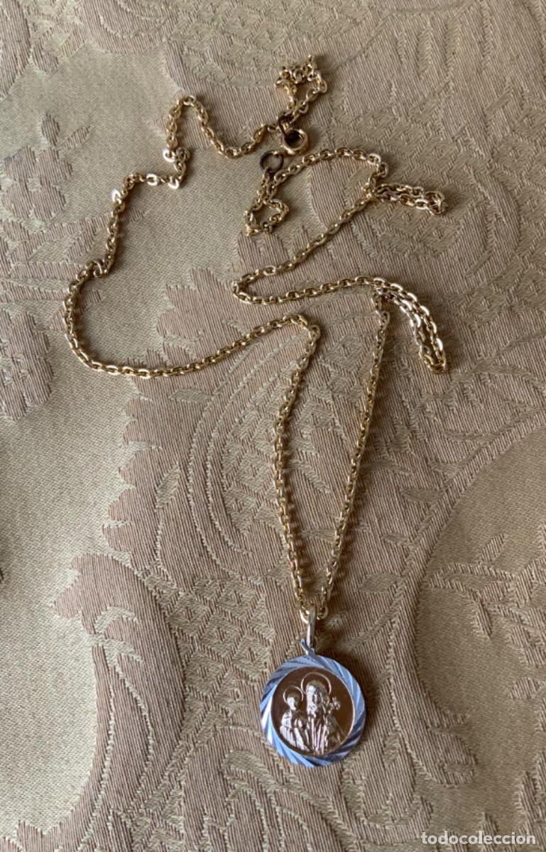 Antig&uuml;edades: MEDALLA DE SAN ANTONIO CON CADENA - Foto 4