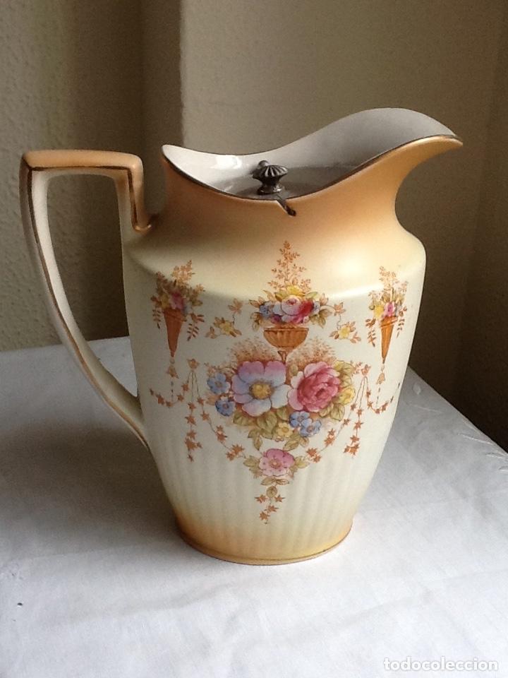 Antig&uuml;edades: ANTIGUA JARRA INGLESA - MARCA : CROWN DEVON - SPRING - 19 cm - CON TAPADERA - Foto 2