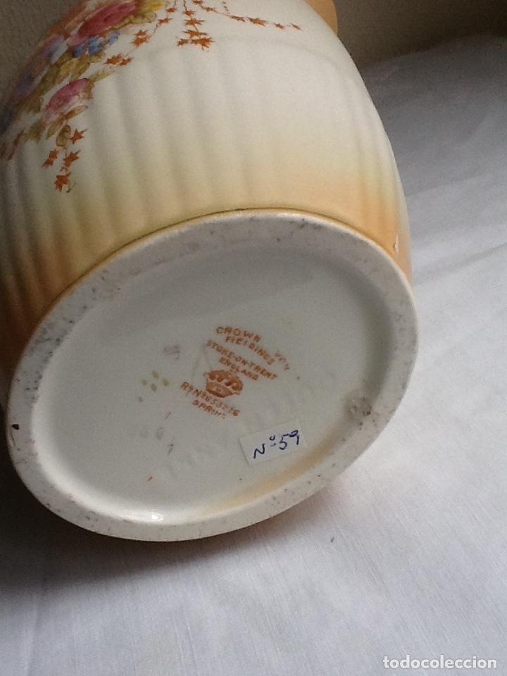 Antig&uuml;edades: ANTIGUA JARRA INGLESA - MARCA : CROWN DEVON - SPRING - 19 cm - CON TAPADERA - Foto 3