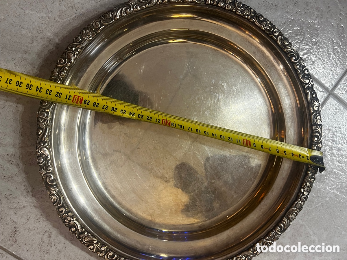 Antig&uuml;edades: Bandeja de alpaca - Foto 5