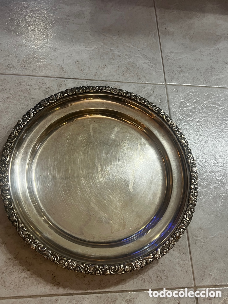Antig&uuml;edades: Bandeja de alpaca - Foto 1