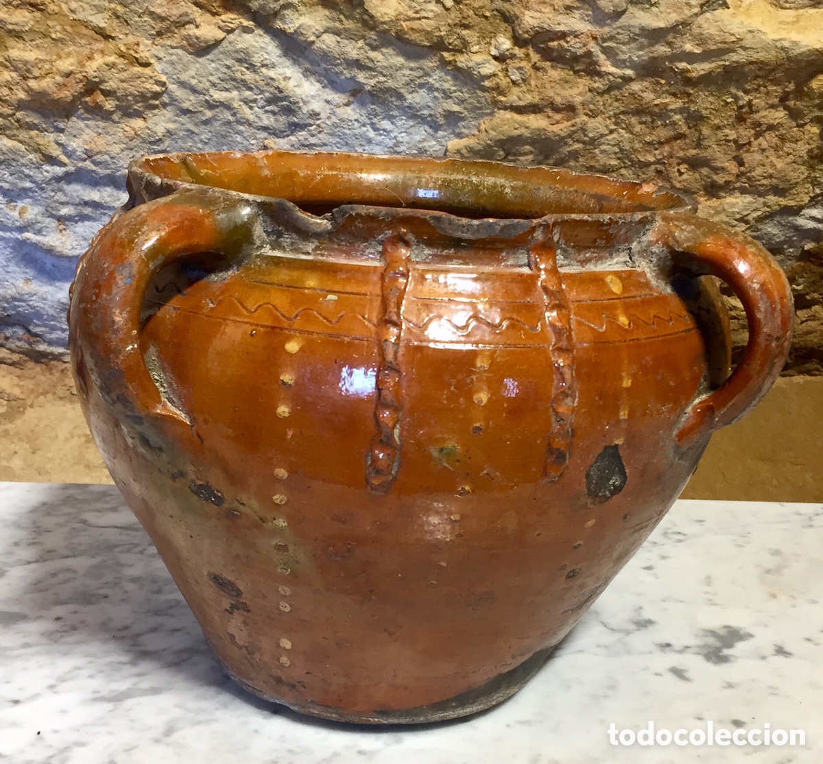 Antig&uuml;edades: Olla vidriada aragonesa. - Foto 4