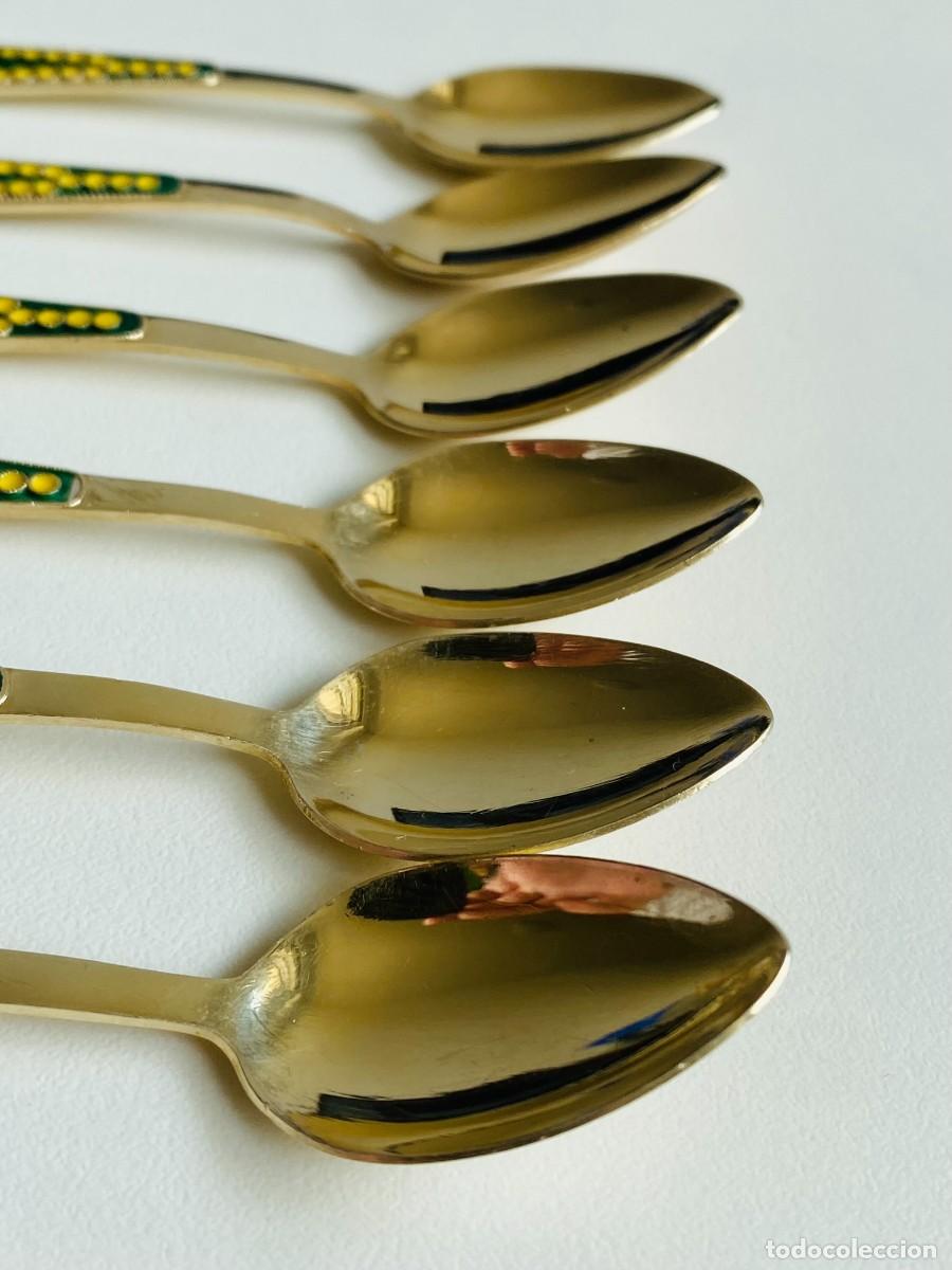 Antig&uuml;edades: Cucharas de caf&eacute; de plata 916 URSS - Foto 2