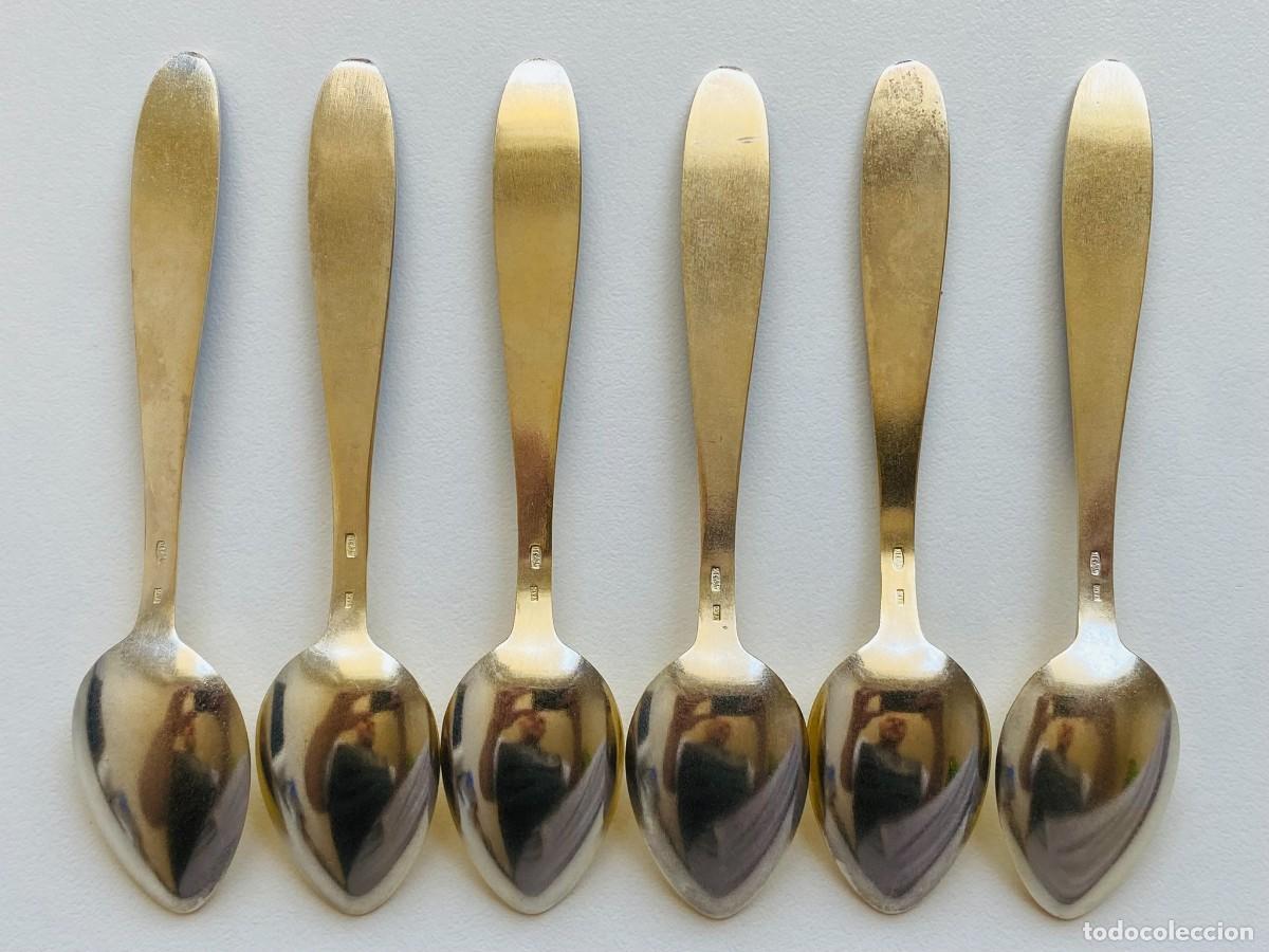 Antig&uuml;edades: Cucharas de caf&eacute; de plata 916 URSS - Foto 3