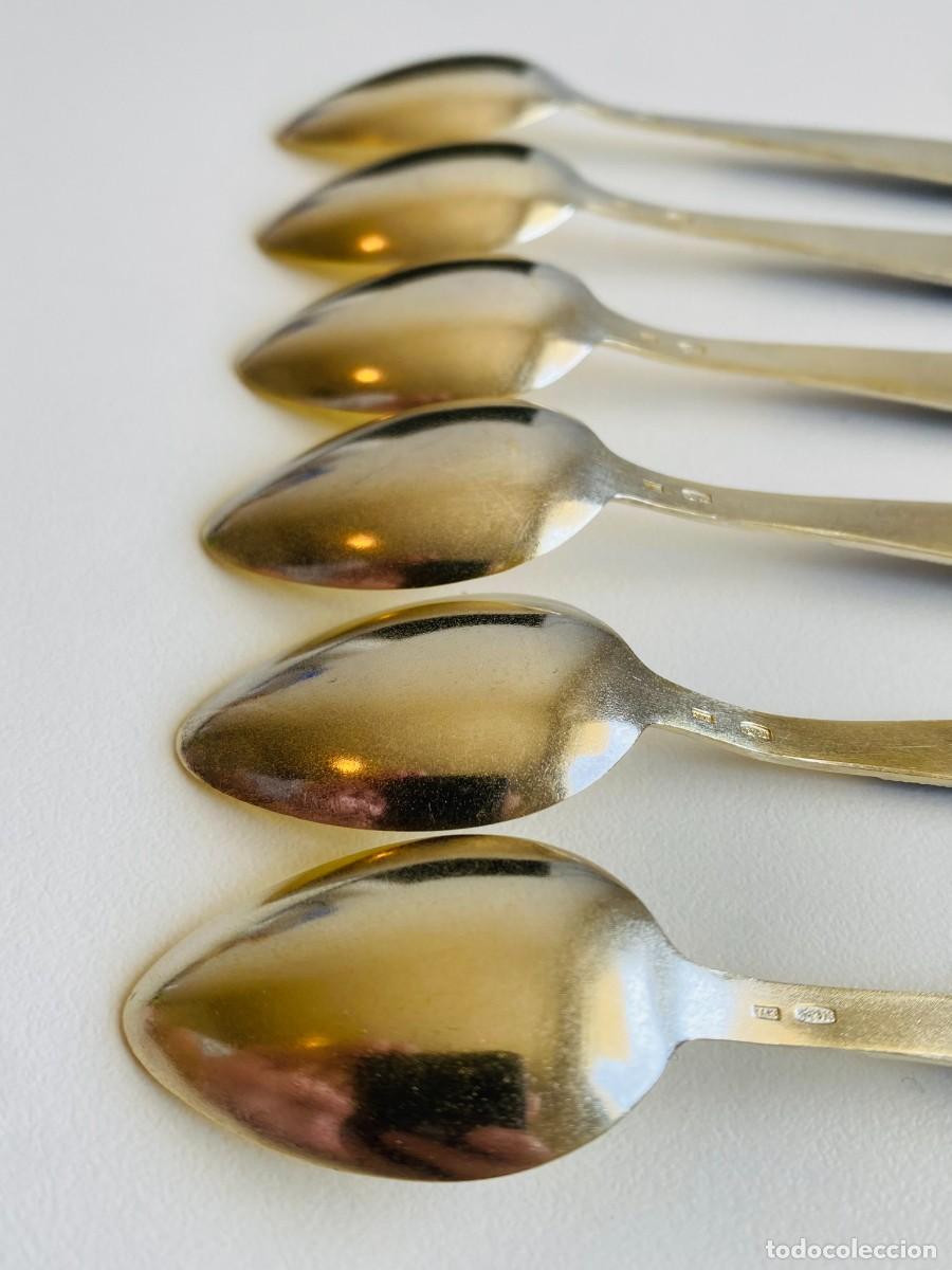 Antig&uuml;edades: Cucharas de caf&eacute; de plata 916 URSS - Foto 4
