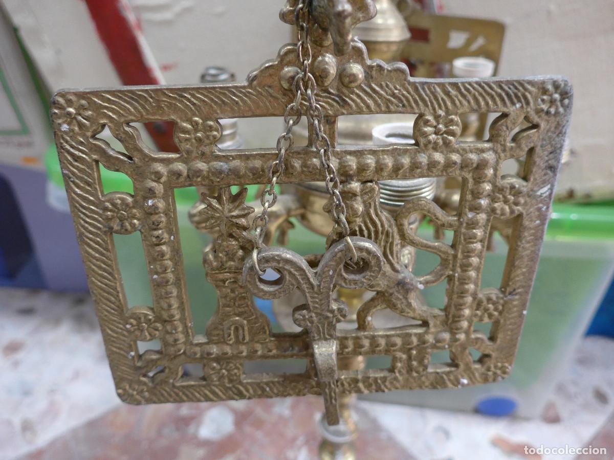 Antig&uuml;edades: LAMPARA DE ACEITE POSIBLEMENTE DE BRONCE - Foto 7