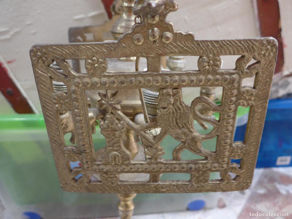 Antig&uuml;edades: LAMPARA DE ACEITE POSIBLEMENTE DE BRONCE - Foto 8