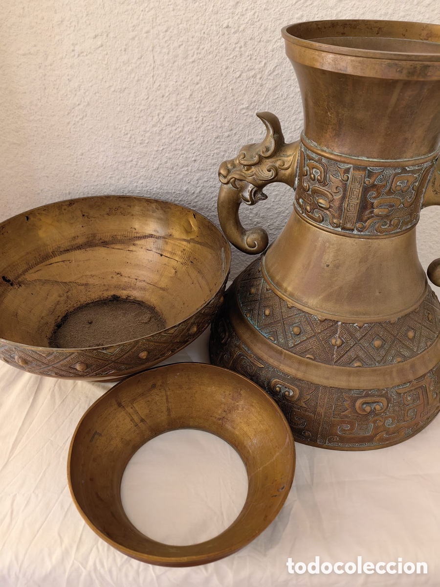 Antig&uuml;edades: Jarr&oacute;n de bronce chino - Foto 4