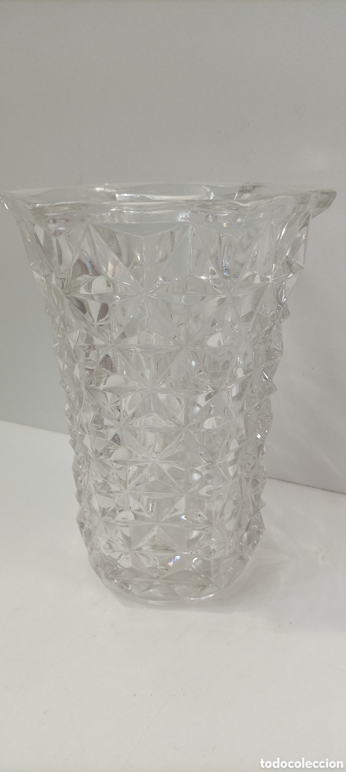 Antig&uuml;edades: FLORERO DE CRISTAL FRANC&Eacute;S - Foto 2