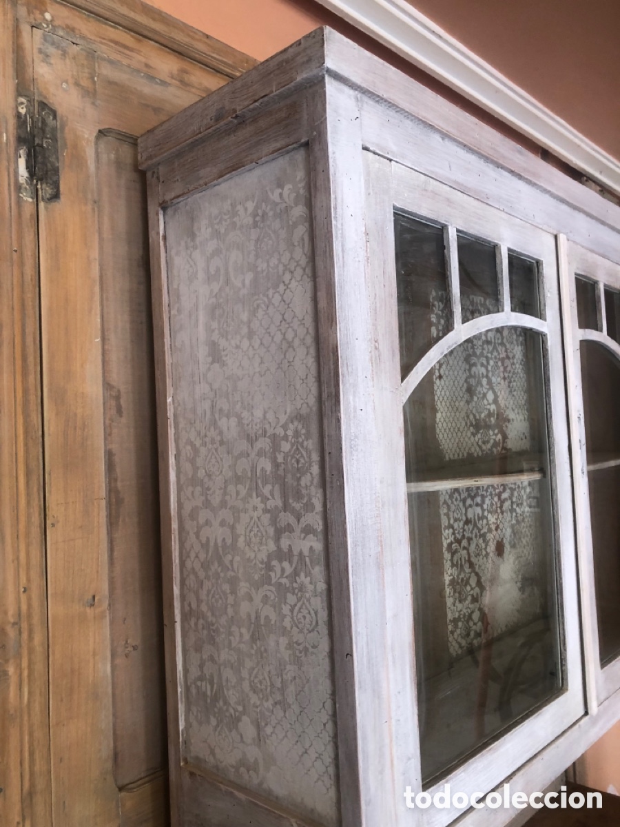 Antig&uuml;edades: ALACENA ANTIGUA RESTAURADA Y DECORADA A MANO. - Foto 12