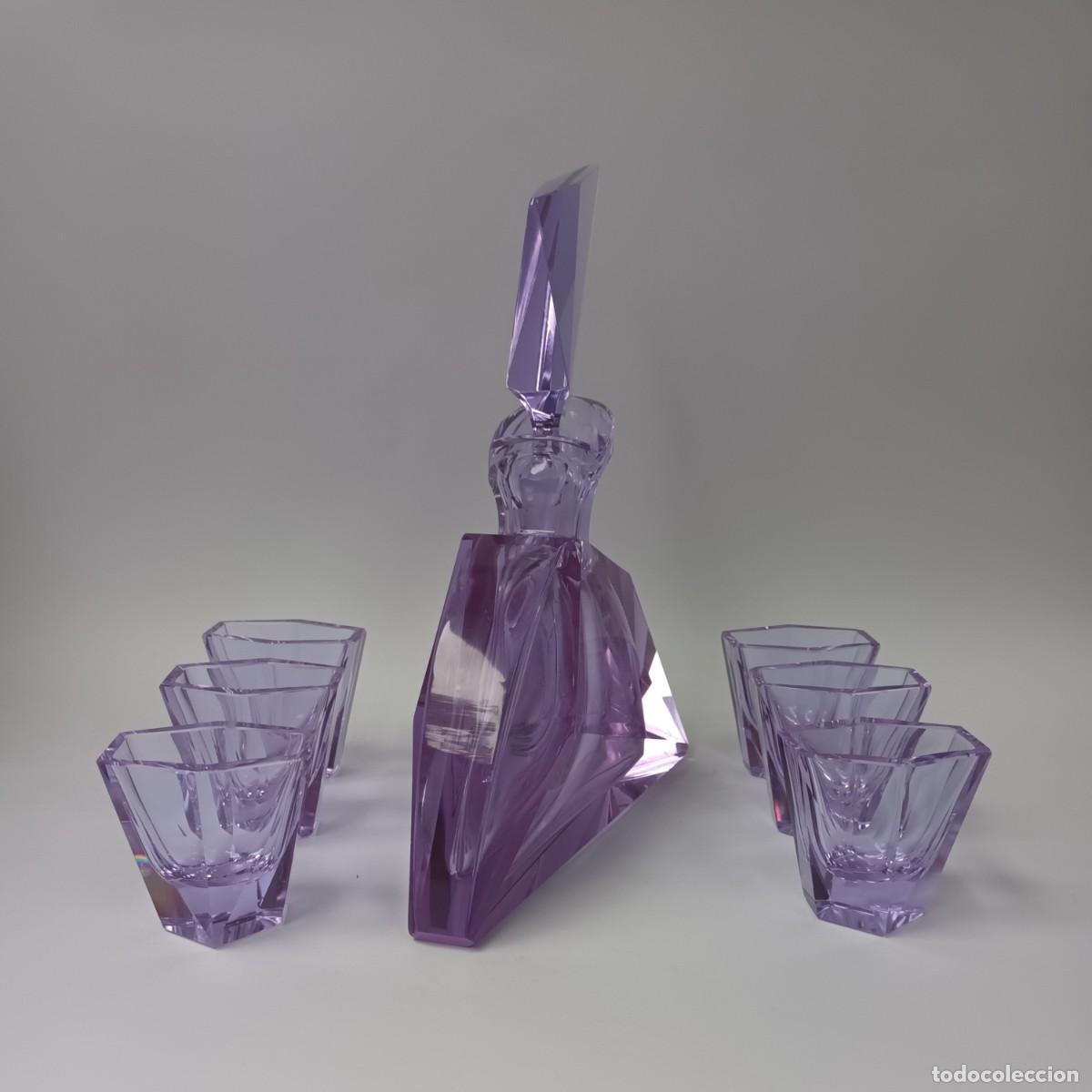 Antig&uuml;edades: LICORERA Y VASOS CRISTAL DE MURANO - Foto 4