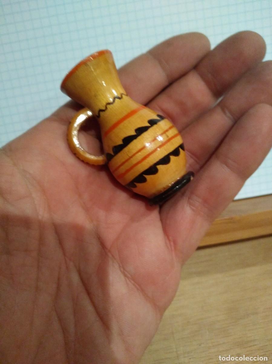 Antig&uuml;edades: Peque&ntilde;o Jarron de Madera 6Cm Aprox.- - Foto 2