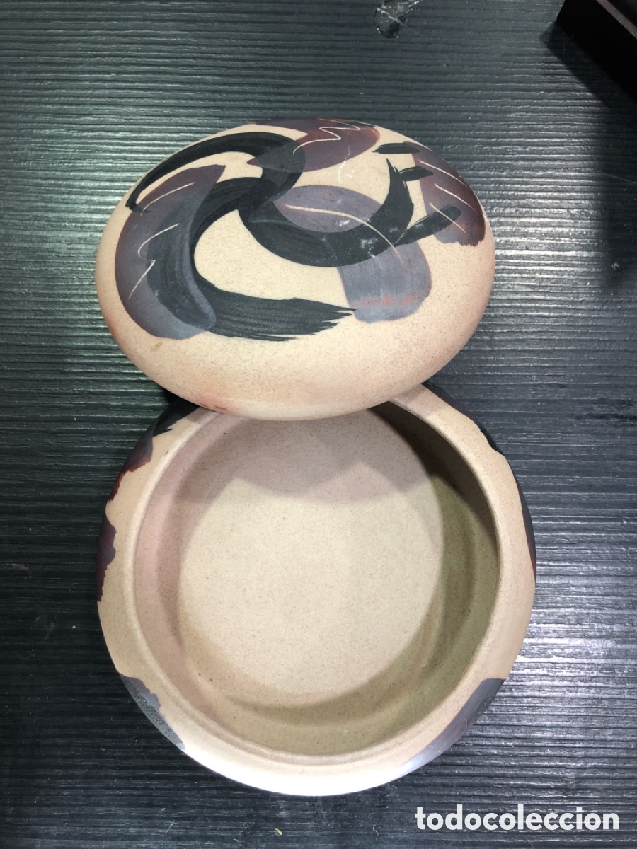 Antig&uuml;edades: Caja joyero en ceramica gres (L50) - Foto 2