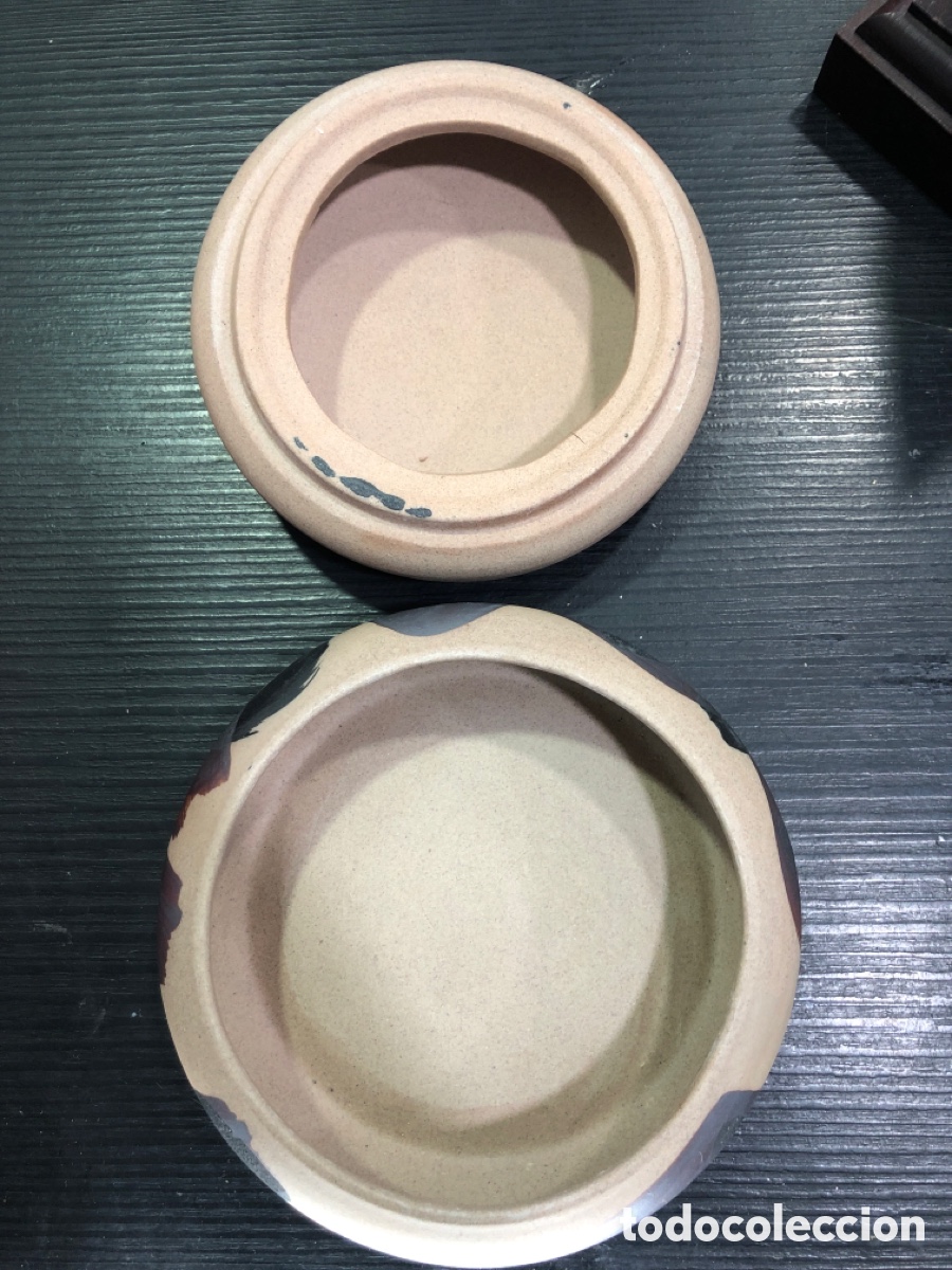 Antig&uuml;edades: Caja joyero en ceramica gres (L50) - Foto 3