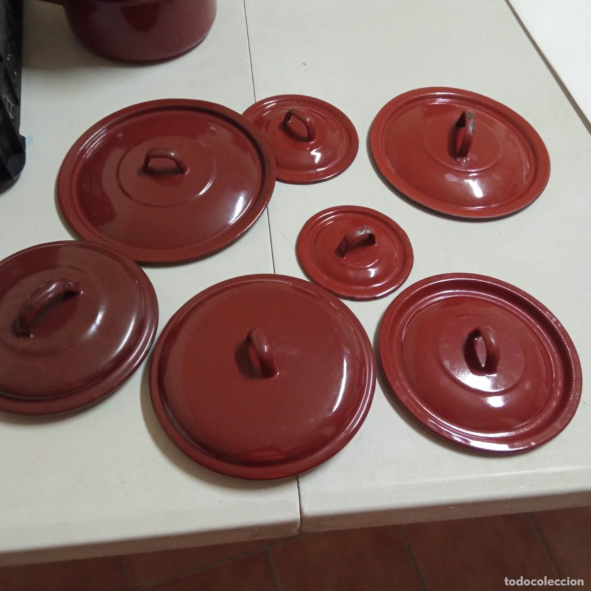 Antig&uuml;edades: Lote de tapas esmaltadas - Foto 1