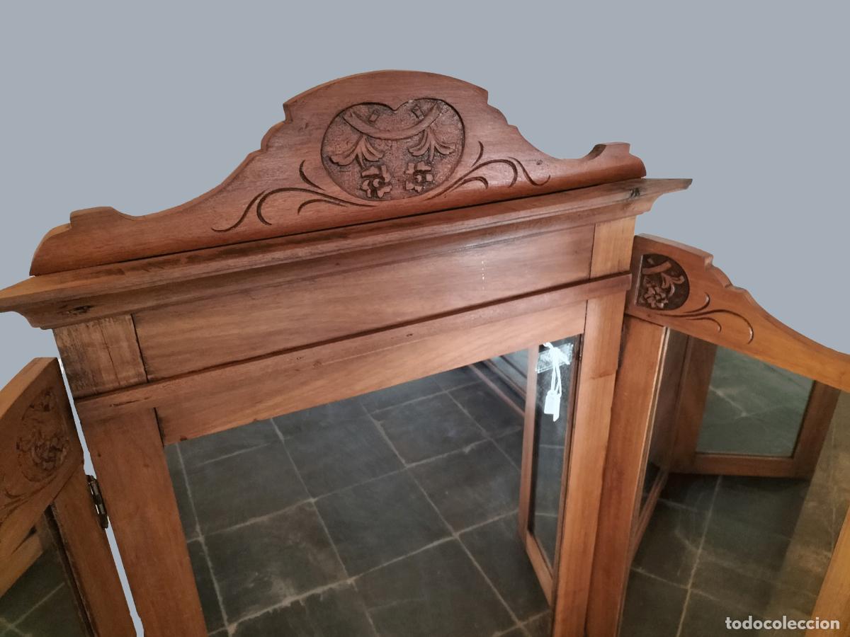 Antig&uuml;edades: Tr&iacute;ptico antiguo madera - Foto 4