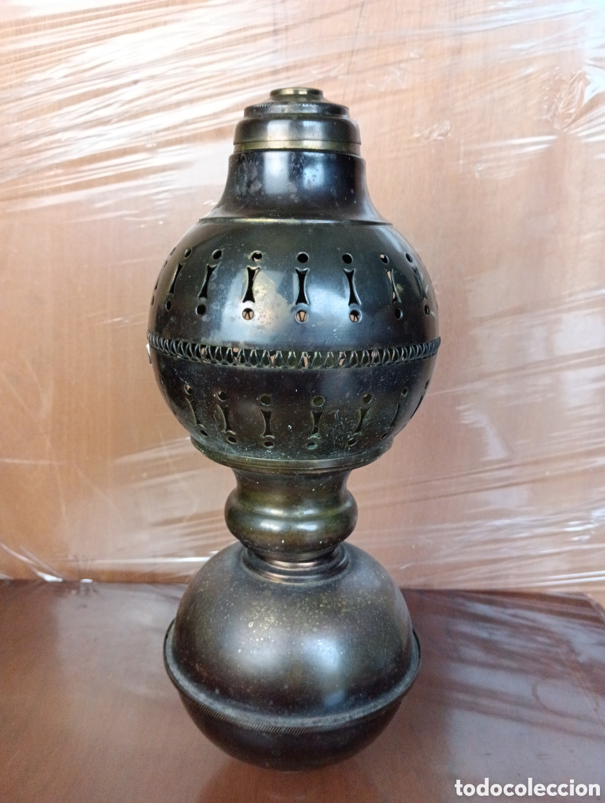 Antig&uuml;edades: PIEZAS LATON REPARAR LAMPARA - Foto 2