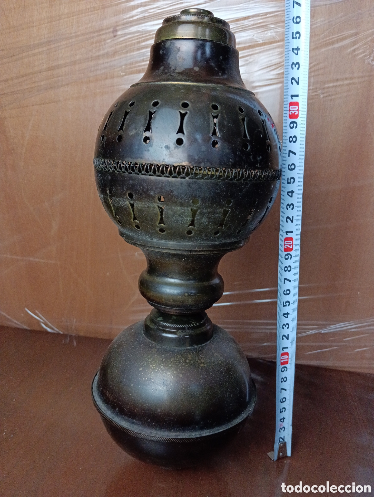 Antig&uuml;edades: PIEZAS LATON REPARAR LAMPARA - Foto 3
