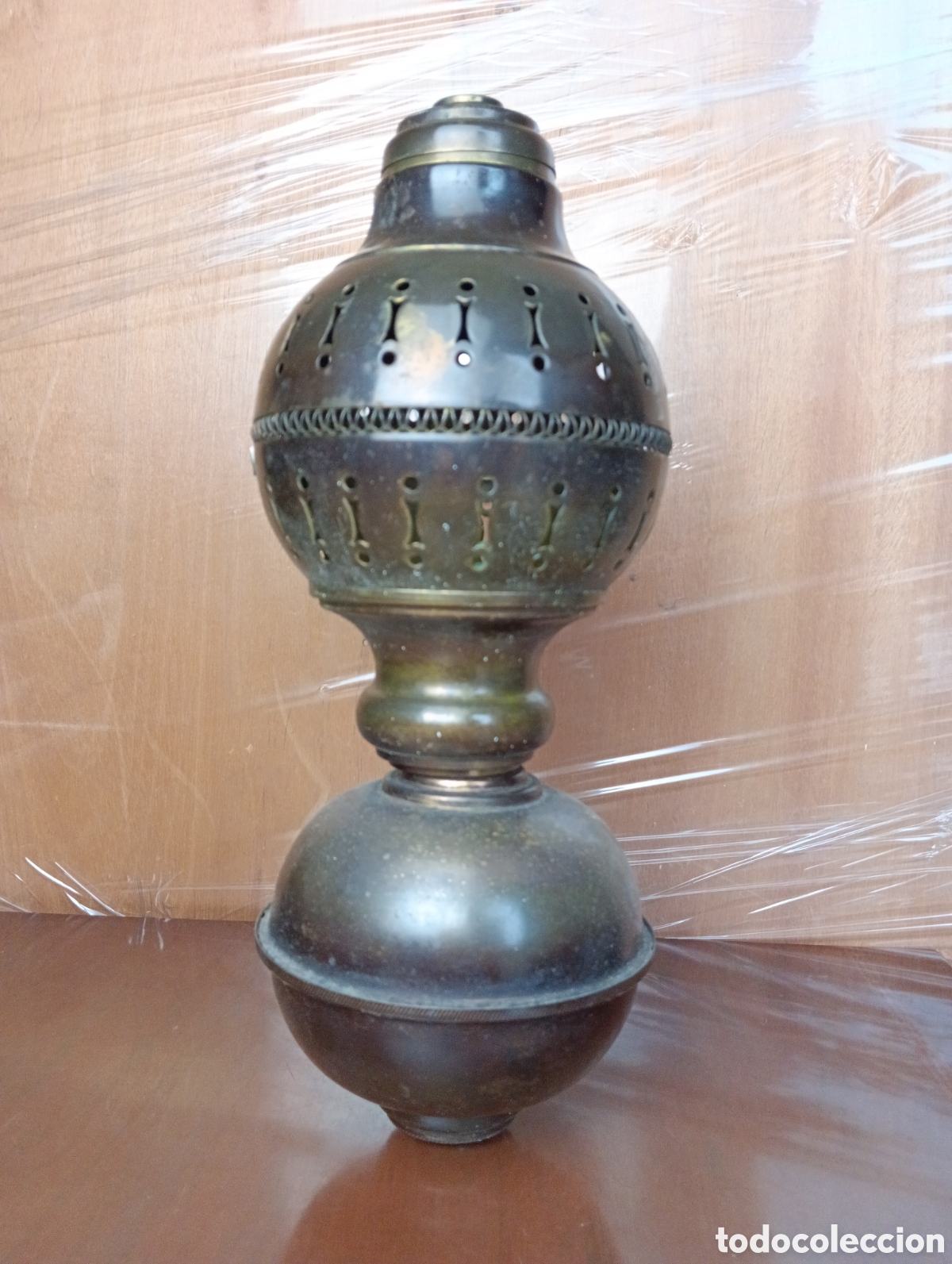 Antig&uuml;edades: PIEZAS LATON REPARAR LAMPARA - Foto 4